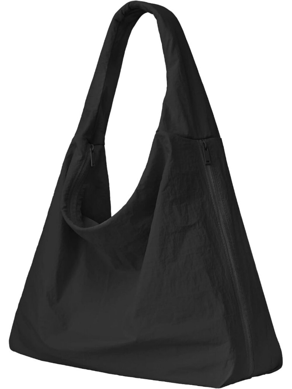 Hobo Bags for Women Nylon Crescent Shoulder Bag Large Tote Bag with Side Pockets